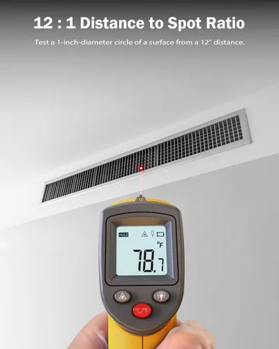 Vista 4 de Infrared Thermometer Laser Temperature Gun, Digital Surface Heat Temp Gun Non-Contact for Cooking Food, Pizza Oven, Griddle Meat, Refrigerator