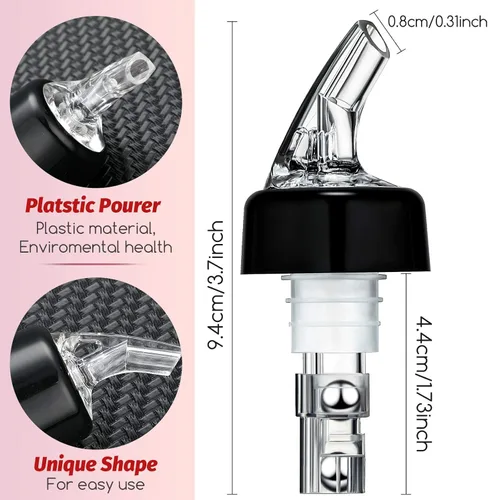 Vista 2 de Vertedor automático de botellas con boquilla de medición para botellas de licor, vertedor de botellas de licor, Jigger Quick Shot - Vertedor