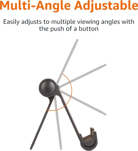 Vista 2 de Yaxa Basics - Soporte portátil multiángulo para iPad, tableta, lector electrónico y teléfonos, color negro