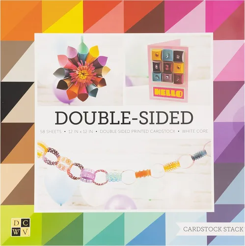 DCWV Bloc de cartulina de doble cara, texturado, 58 hojas, 12 x 12 pulgadas