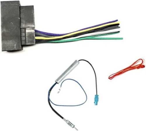 Arnés de cable de radio estéreo para automóvil y adaptador de antena. Hecho para Dodge / Jeep: Ram 2013-2019, Promaster City 2015-2019, Cherokee