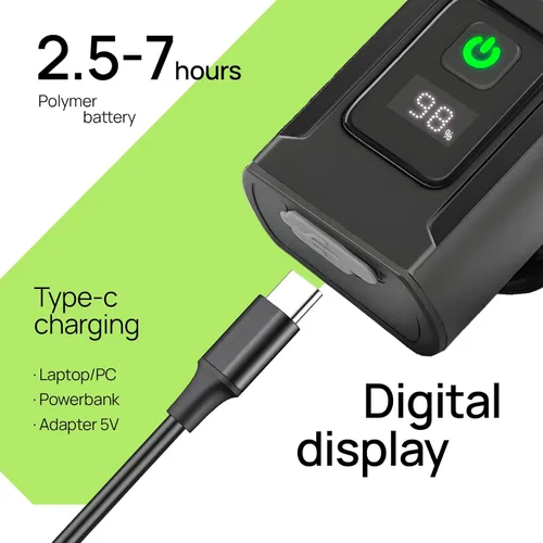 Vista 7 de Luces inteligentes para bicicleta delanteras y traseras, kit R15, recargable por USB C con detección automática de frenos, 500 lúmenes impermeable