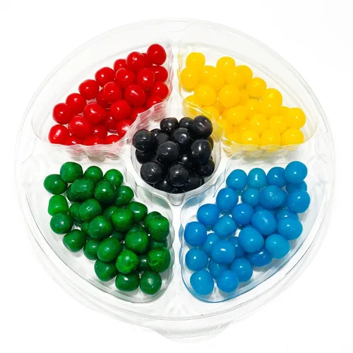 Vista 12 de NY Spice Shop Bandeja surtida de chicles – Bandeja de chicles afrutados de 2 libras – Gumballs para bufé de dulces – Bolas de chicle jugosas