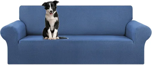 Vista 92 de KEKUOU - Funda elástica para sofá de 3 plazas (de 79 a 94 pulgadas), protector de muebles de 3 asientos con parte inferior elástica para niños