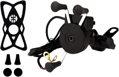 Vista 5 de Motorcycle Phone Mount 360 Swivels Electric Vehicle Bicycles Phone Bracket Accessories Easy Installation Accessories