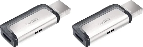 Vista 3 de SanDisk 32GB Ultra Dual Drive USB Type-C - USB-C, USB 3.1 - SDDDC2-032G-G46, Negro, Plata
