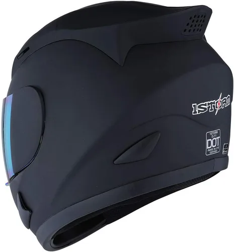 Vista 4 de 1Storm - Casco de cabeza completa para motocicleta, diseño de calavera mecánica HJDJ11