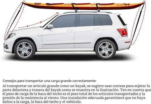 Vista 8 de Amazon Basics Portaequipajes para techo de riel cruzado, 52 pulgadas, se adapta a tramos de hasta 46 pulgadas entre rieles laterales elevados
