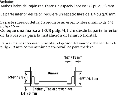 Vista 3 de Prime-Line MP7211 - Kit de correderas para cajones – Reemplaza el hardware de riel de cajón – Diseño de cierre automático – Se adapta a la mayoría