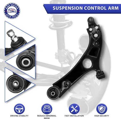 Vista 4 de Brazo de Control, con Kit de Rótula de Suspensión Deportiva Delantera Inferior de Repuesto Para Hyundai Sonata Azera Kia Cadenza Optima 2011-2014