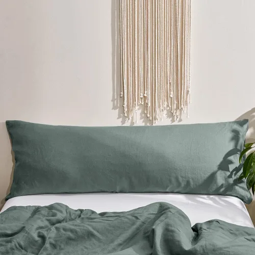 Vista 21 de Simple&Opulence Juego de funda de edredón 100% lino lavado de 68 x 86 pulgadas, juego de edredón suave de 2 piezas con bordado doble con cierre