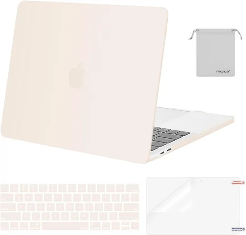 Vista 19 de MOSISO - Funda rígida de plástico con protector para teclado y pantalla, bolsa para MacBook Pro de 13 pulgadas M2 2025/2024/2023/2022-2016, A2338