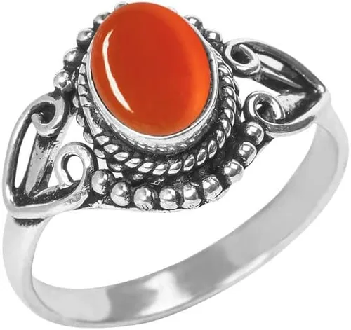 Vista 7 de Anillo de gemas, anillo de plata, anillo hecho a mano con superposición de plata, joyería bohemia, anillo de plata para mujeres y niñas de todas