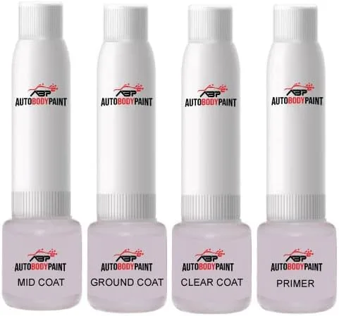 Vista 6 de ABP Kit de pintura en aerosol de capa base de retoque más capa transparente compatible con White Pearl Nativa Mitsubishi (W54)