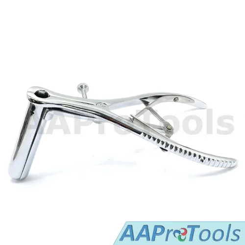 Vista 4 de Espéculo rectal Mathieu, de acero inoxidable, 19 cm de longitud, de retención automática, hoja de tres puntas