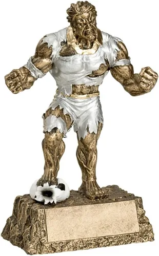 Decade Awards Desata a la Bestia: el extraordinario trofeo de monstruo de fútbol de un imponente 6.75 pulgadas de triunfo! - Placa grabada bajo