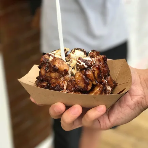 Vista 8 de Angel's Peel Lounge Bandeja de papel desechable – Kraft reciclable, bandejas de papel totalmente biodegradables – Picnics, carnavales, bandejas