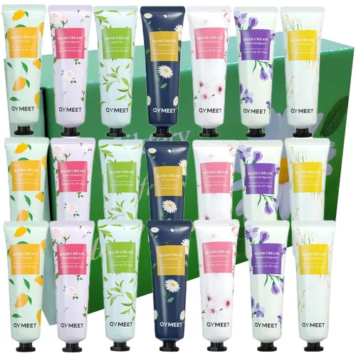 Paquete de 21 cremas de manos para manos secas y agrietadas, loción perfumada de manos para el trabajo, crema de manos curativa, crema hidratante