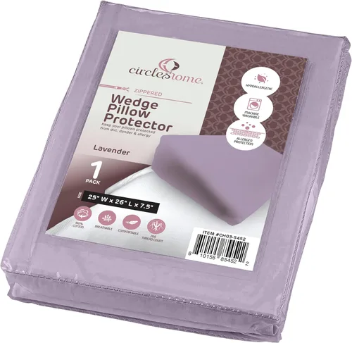 Vista 122 de Juego de 4 protectores de almohada King con cremallera, 100 % algodón, transpirables, protegen las almohadas de la suciedad, el polvo y los desechos