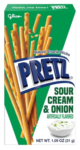 Vista 3 de Glico Pretz Crema agria y cebolla, 1.09 oz (paquete de 10)