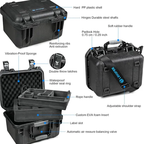 Vista 3 de Lekufee Funda rígida impermeable compatible con Gopro Hero 13/Gopro Hero 12/11/10/9/8/Gopro Volta/Media Mod/Creator Edition/Cámara de acción