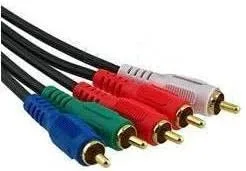 Cable de video componente de 6 pies con audio RGB rojo, verde, azul, blanco, rojo