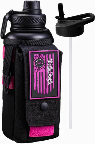 Vista 10 de Iron Infidel Battle Bottle - Botella de agua aislada de 32 onzas con tapa de popote y tapa para beber, frasco de metal de acero inoxidable incluye