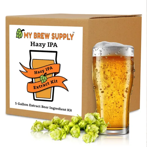 Vista 11 de My Brew Supply Kit de extracto doble IPA Hazy Juicy Double IPA Extracto de malta seca pálido, trigo y Pilsen, azúcar de maíz, avena en copos