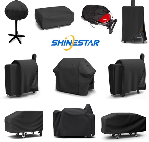 Vista 7 de SHINESTAR 3737 - Funda para parrilla Char-Griller 2137 Outlaw, Competition Pro, Kingsford Barrel Charcoal Grill de 30 pulgadas, cubierta impermeable