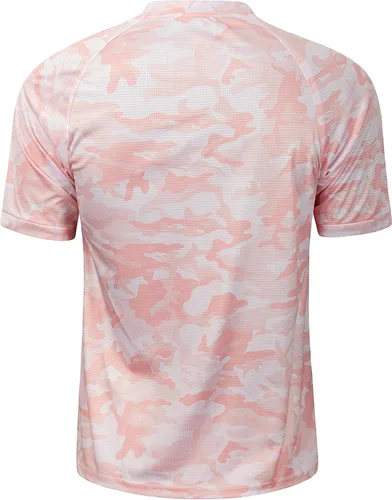 Vista 2 de TAPULCO Camisas de golf sin cuello para hombre, manga corta, ajuste seco, elásticas, informales, transpirables, ligeras