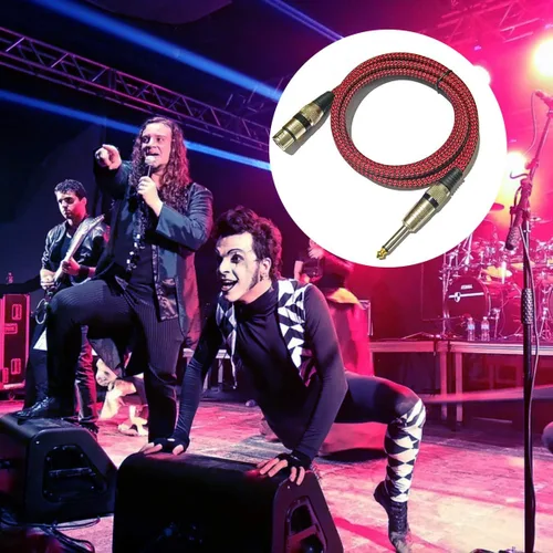 Vista 7 de BIFALE Cable XLR hembra a 1/4 TS de 6 pies, paquete de 2 cables de micrófono trenzado de nailon TS de 0.250 in mono Jack Cable de micrófono