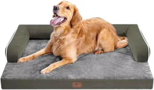 Vista 66 de Cama ortopédica extra grande para perros impermeable: cama de espuma viscoelástica para perros XL y extra grandes, sofá sofá, lavable con funda