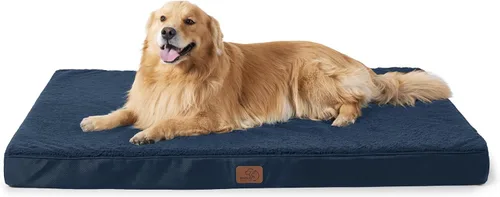 Vista 14 de Bedsure Camas para Perros de Tamaño Grande – Cómodas Camas Planas para Mascotas con Funda Extraíble Lavable, Colchoneta de Espuma Ortopédica tipo