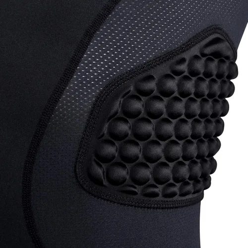 Vista 7 de COOLOMG - Camiseta de compresión acolchada para hombre, protector de pecho y costillas para béisbol y fútbol, protector de corazón y esternón