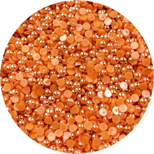 Vista 46 de 1500 piezas de cuentas de media perla beige AB de 4 mm de parte trasera plana para manualidades DIY, cuentas de perlas redondas de plástico