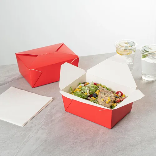 Vista 278 de Restaurantware Bio Tek - Cajas para llevar de 30 onzas, 200 loncheras para llevar, cierre de tabulación, resistentes al calor, desechables, de papel