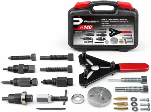 Vista 9 de Powerbuilt Kit de herramientas para quitar e instalar el embrague de aire acondicionado, removedor e instalador de embragues de compresor de CA