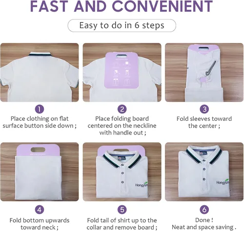 Vista 8 de Tabla plegable para camisas, carpetas de lavandería, tablas plegables para adultos y niños
