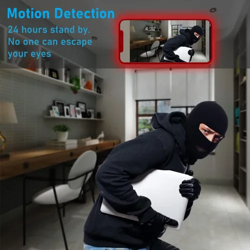 Vista 3 de Hidden Camera Spy Cam WiFi Wireless Portable Mini Modular Spy Camera with 2800mAh Battery, 1080P HD Live Cam for Home Baby Security, Motion Detection