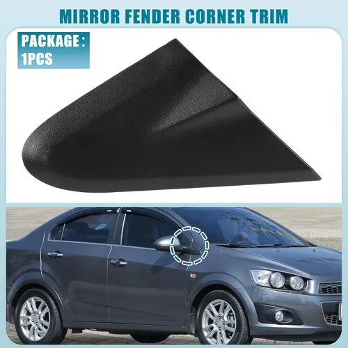 Vista 2 de Cubierta de guardabarros triangular para espejo delantero derecho No.95461590 Panel de ajuste triangular para Chevrolet Sonic 2012-2020 ABS plástico