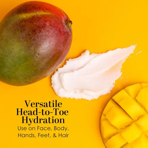 Vista 3 de Manteca de mango pura - 100% pura manteca de semilla de mango - hidratante natural para la piel y el cabello - Uso con karité en la elaboración