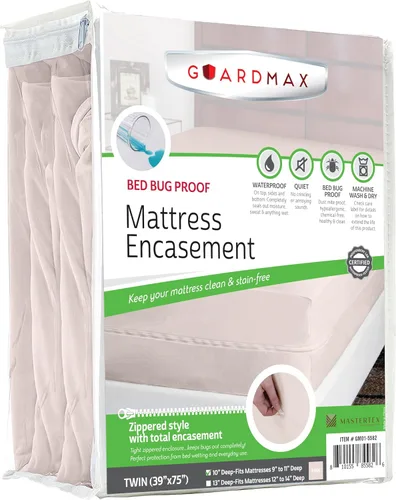 Vista 25 de Protector de colchón Guardmax con cremallera funda contra insectos para cama 100% impermeable suave, hipoalergénico y transpirable