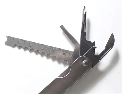 Vista 4 de ToolUSA - Alicates de punta larga de acero inoxidable 13 en 1, multiherramienta, compactos y portátiles, esenciales para uso diario y al aire libre