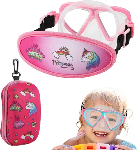 Gafas de natación para niños pequeños, correa de tela, gafas de natación para niños de 3 a 6 años