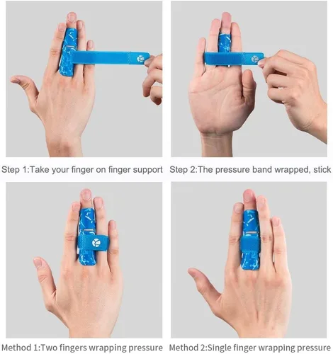 Vista 6 de Kuangmi Soporte de dedo protector, férula para el alivio del dolor para baloncesto voleibol béisbol, Negro, 1