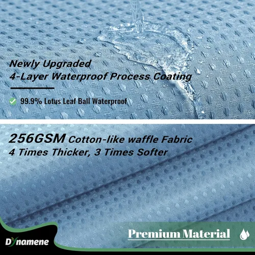Vista 509 de Cortina de ducha de tela Dynamene verde oscuro - Cortinas de baño de tela de nido de abeja texturizadas resistentes, juego de cortinas de baño