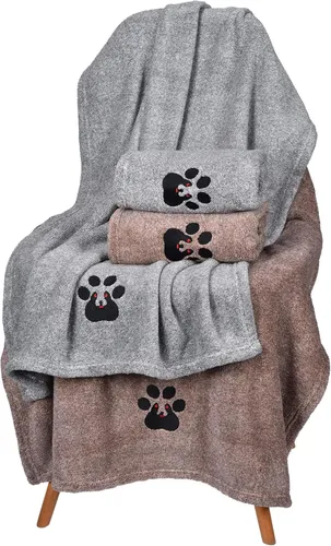 Toalla para perros – Paquete de 4 toallas de baño de microfibra suave súper absorbente para mascotas para secar perros y otras mascotas (M-36 x 28