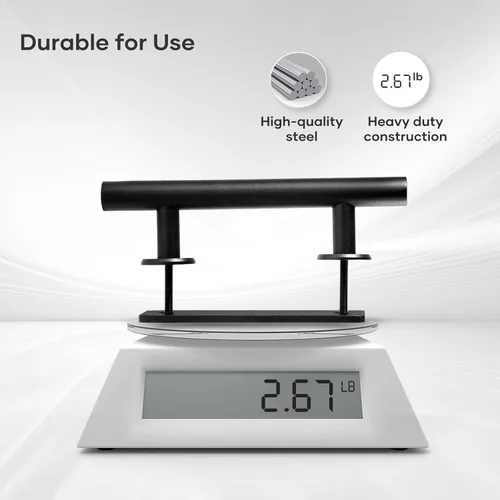 Vista 4 de EaseLife Manijas y tiradores de puerta corrediza de granero de 10 pulgadas, juego de herrajes rústicos de doble cara, resistente, acabado con Negro