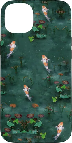 Vista 15 de Emerald Green Majestic Zen Water Garden Japanese Koi Fish Case for iPhone 17