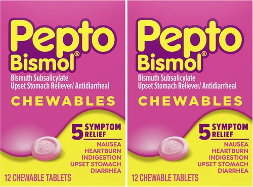 Vista 7 de Comprimidos masticables Pepto Bismol, alivio del malestar estomacal, alivio de las náuseas, alivio de la acidez estomacal, alivio de la indigestión